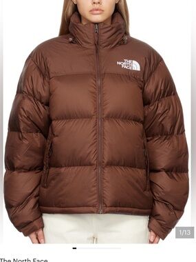 The North Face Chocolate Brown Puffy Down Jacket girls small